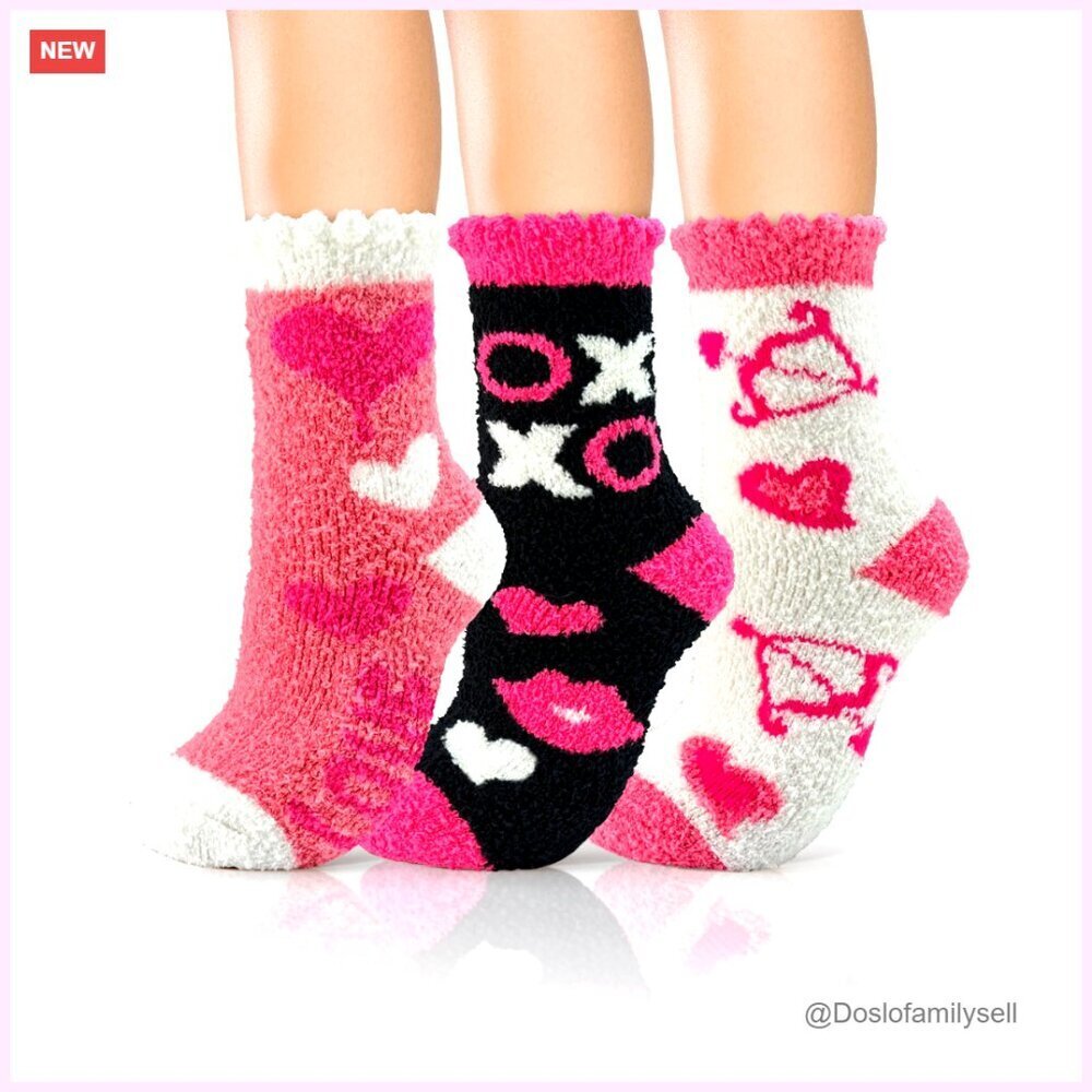 Buttery Soft Fuzzy Socks Cozy Warm Fluffy Slipper Socks Valentine's Day Gift